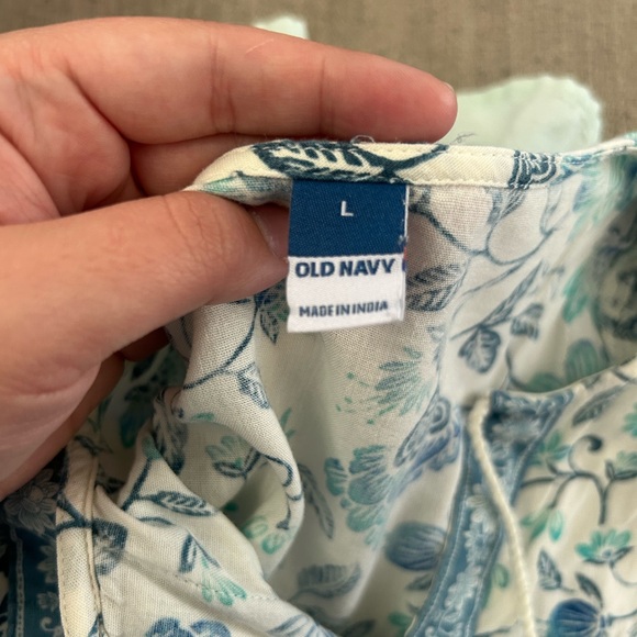 Old Navy Floral Blue and White Dress - Picture 3 of 3